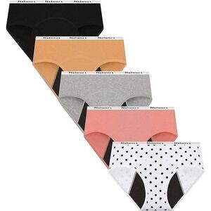MSRP $26 Nalwort 5 Pack Women's 2XL Period Underwear Menstrual Period Panties S